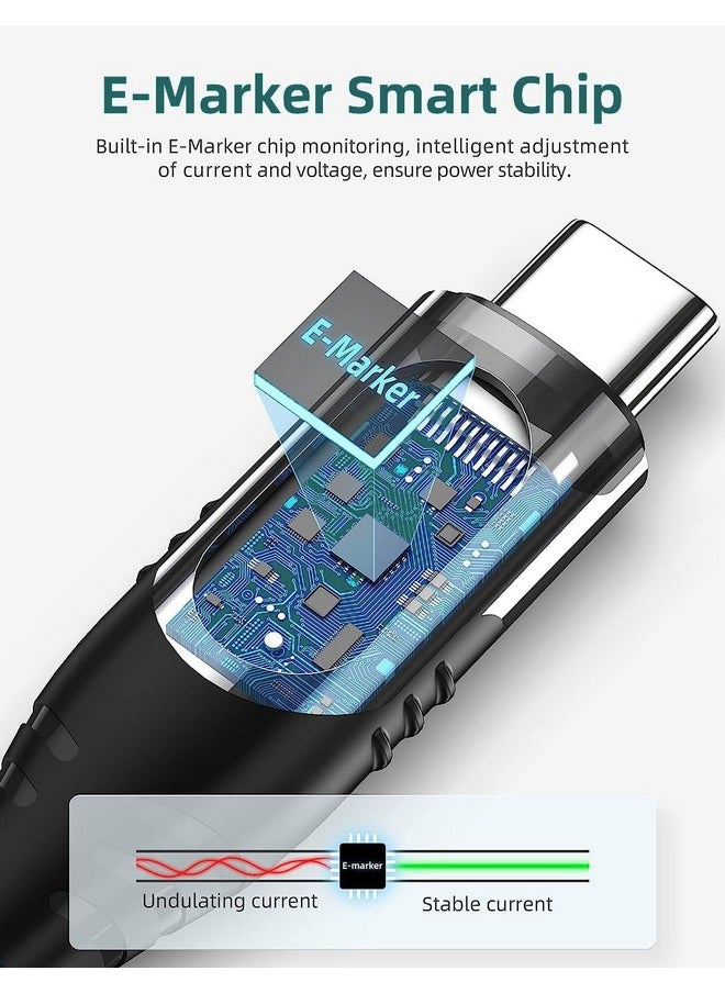 Wayona - Wayona USB C to USB C 100W LED Power Display Type C to C Fast Charging Cable for Iphone 16 Series, iPhone 15 Pro,Macbook, Laptops, Samsung Galaxy S24 Ultra, S23, Flip,Google Pixel (1.5M, Black) - Image 1