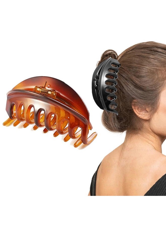 بيردوير مشابك شعر بمشبك مخلب على شكل فراشة حجرية، مشابك شعر للنساء والفتيات (عبوة مكونة من قطعة واحدة كبيرة الحجم من مادة الأكريليك متعددة الألوان) - Image 1