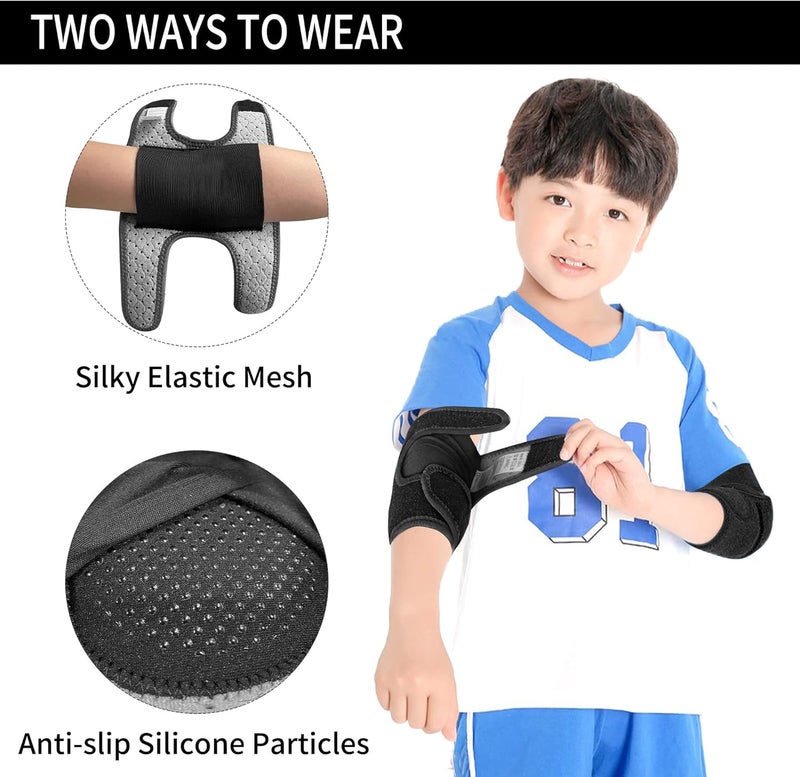 ONTYZZ Kids Elbow Pads Breathable Arm Stretchy Cotton Elbow Pads Elbow Protector for Skiing, Skating, Volleyball, Cycling Sports Safety Gear - Image 4