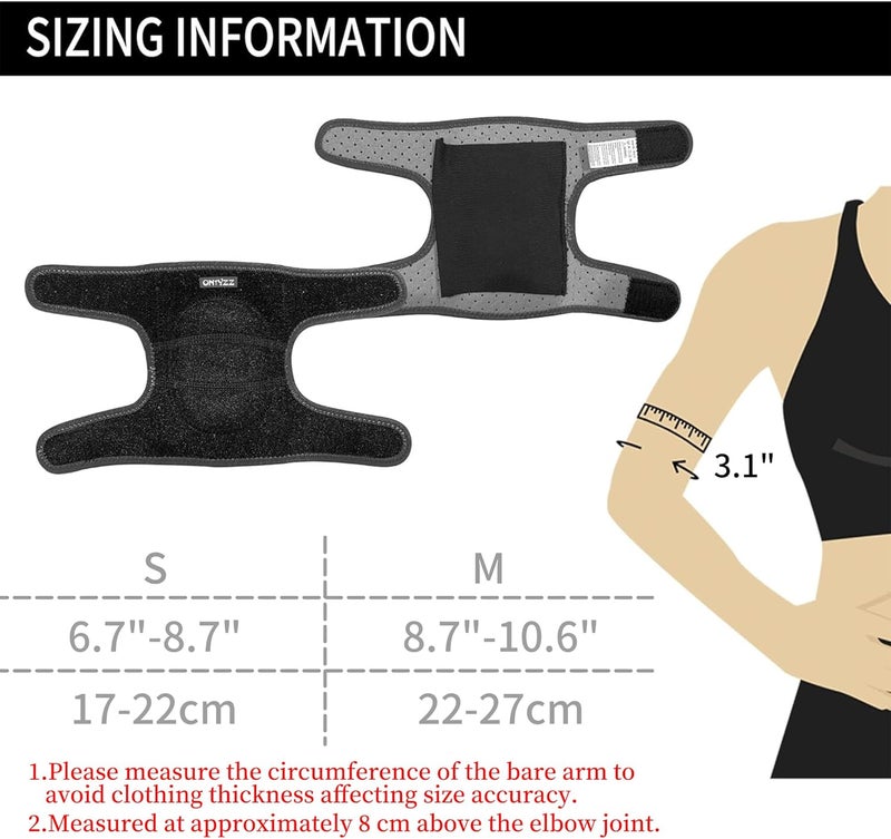 ONTYZZ Kids Elbow Pads Breathable Arm Stretchy Cotton Elbow Pads Elbow Protector for Skiing, Skating, Volleyball, Cycling Sports Safety Gear - Image 2