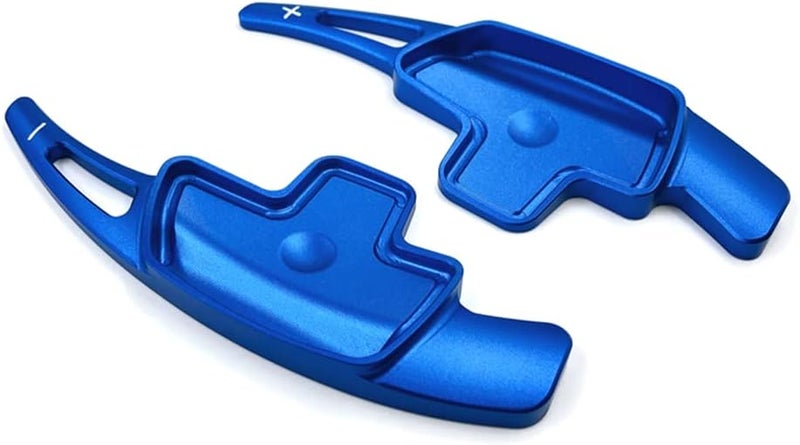 غطاء تمديد ذراع تغيير السرعات الداخلي الممتد من الألومنيوم Cnoula11 Auto Aluminum Shift Paddle Extended Interior Shifter Extension Trim Cover لعام 2018 لسيارات مرسيدس بنز 2016-2020 فئة A و B و C و CLA و CLS و E و GLC و GLE و GLS و S، أزرق - Image 1