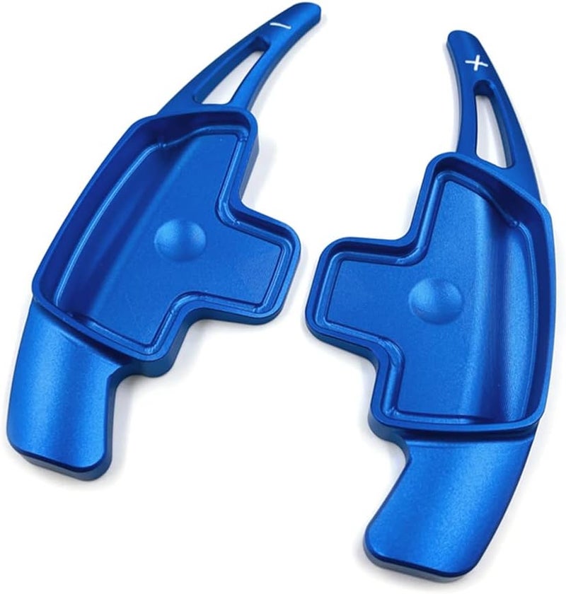 غطاء تمديد ذراع تغيير السرعات الداخلي الممتد من الألومنيوم Cnoula11 Auto Aluminum Shift Paddle Extended Interior Shifter Extension Trim Cover لعام 2018 لسيارات مرسيدس بنز 2016-2020 فئة A و B و C و CLA و CLS و E و GLC و GLE و GLS و S، أزرق - Image 2