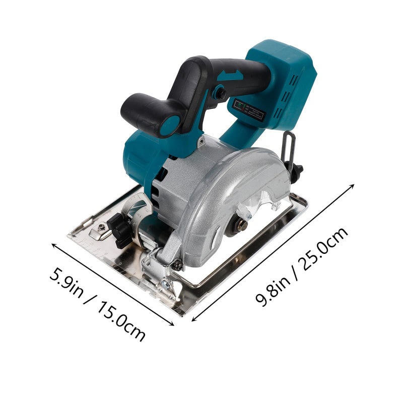5 Inch Brushless Circular Saw for Masonry Wood Cutting Handheld Multifunctional Power Tool Dark Green - Image 3