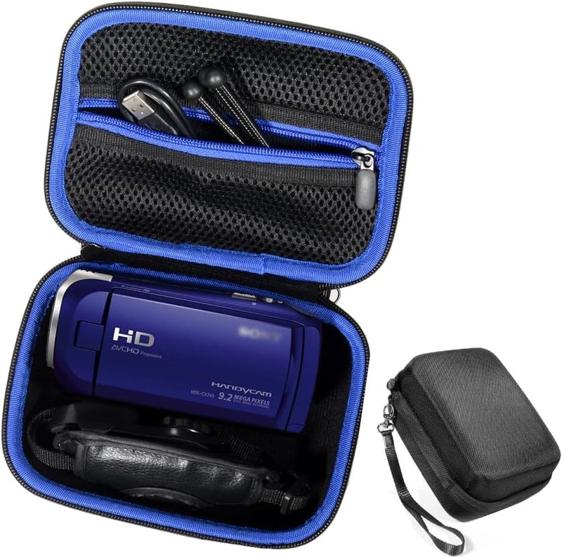 Alltravel Semihard Camcorder Case for Sony HD Video Recording HDRCX405 HDRCX440 Handycam Canon VIXIA HF R800 Panasonic HCV180K and Kimire HD Recorder Professional Hard Case with SD Memory Card Pockets  - Image 1