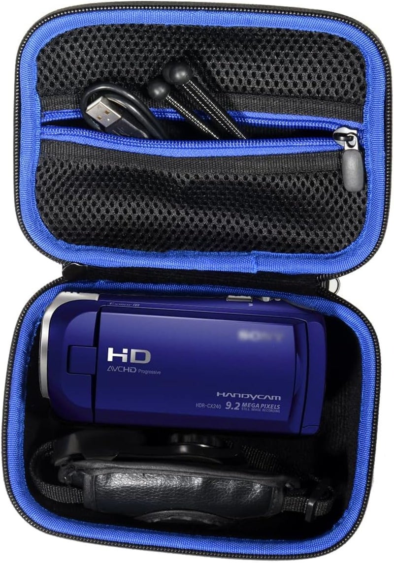 Alltravel Semihard Camcorder Case for Sony HD Video Recording HDRCX405 HDRCX440 Handycam Canon VIXIA HF R800 Panasonic HCV180K and Kimire HD Recorder Professional Hard Case with SD Memory Card Pockets  - Image 3