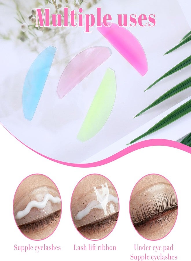 Molain 8 Pcs Flat Lash Lift Shields, Korean Lash Lift Pads Ultra-Thin Self Adhesive Reusable Lashes Lifts Shields Eyelashes Pad for Salon Perming Softening Pads - Image 5