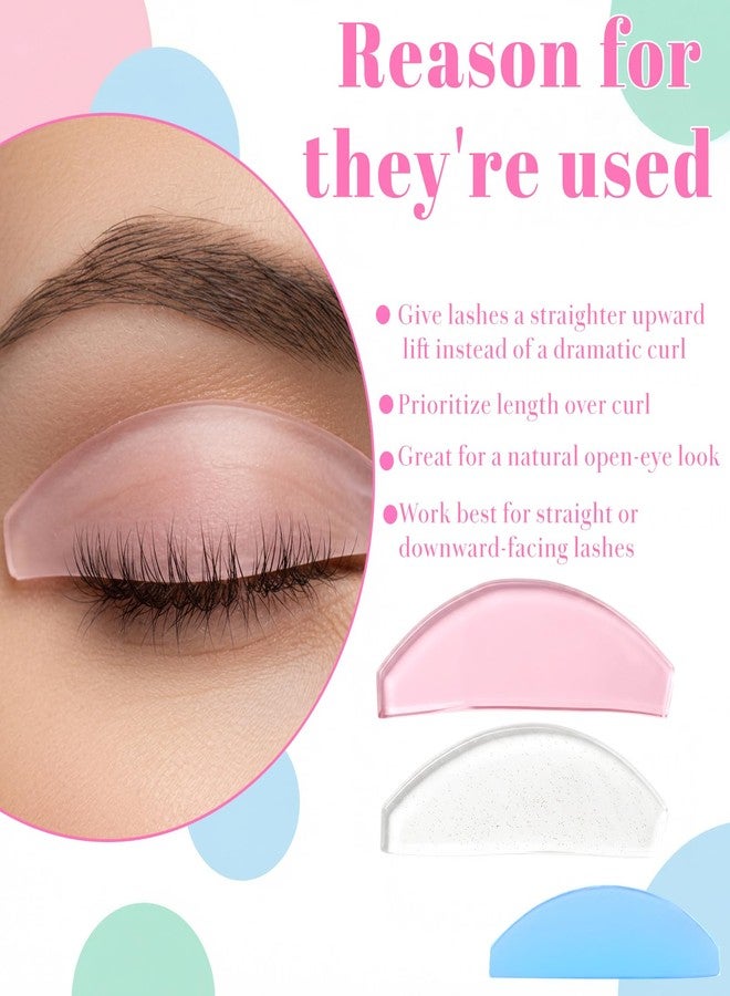 Molain 8 Pcs Flat Lash Lift Shields, Korean Lash Lift Pads Ultra-Thin Self Adhesive Reusable Lashes Lifts Shields Eyelashes Pad for Salon Perming Softening Pads - Image 4