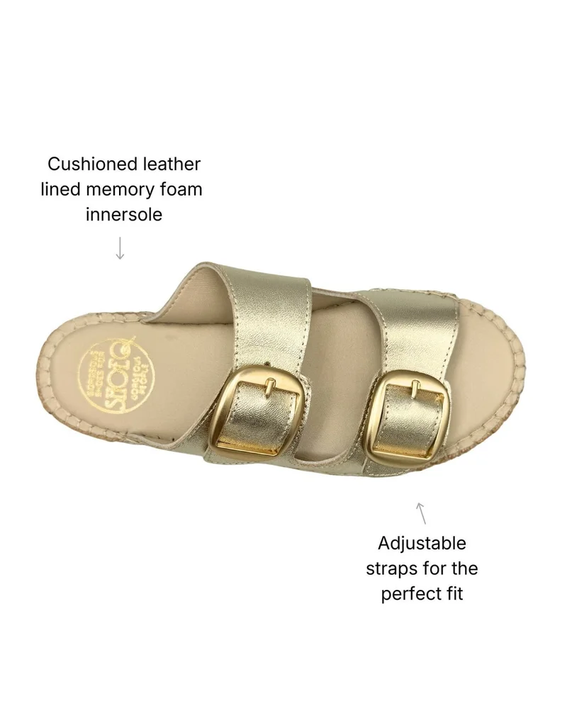 SHOEQ Champagne Urban Espadrille Slide for Women | Best Price UAE