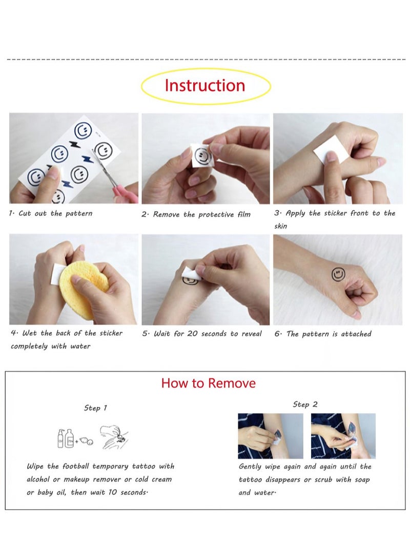 5 Sheets Temporary Tattoos Sticker of National Flag for Football Sport Events 2022 12x7.5cm - Image 4