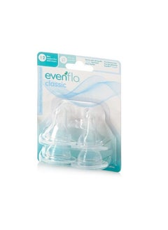 evenflo Customflow Classic Silicone Nipples Medium Flow (36 Months) 4 Ea (Pack Of 2)  - Image 1