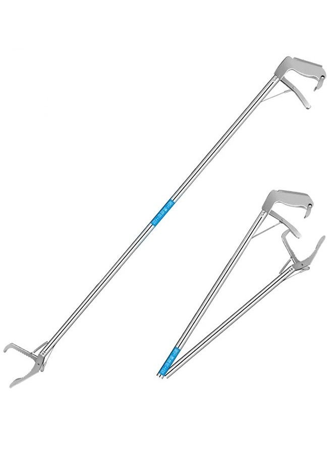 Generic - Professional Foldable Snake Claw Reptile Catcher Stick Rattlesnake Grab Handlebar with Serrated Wide Pliers,Snake Tongs 150cm - Image 1