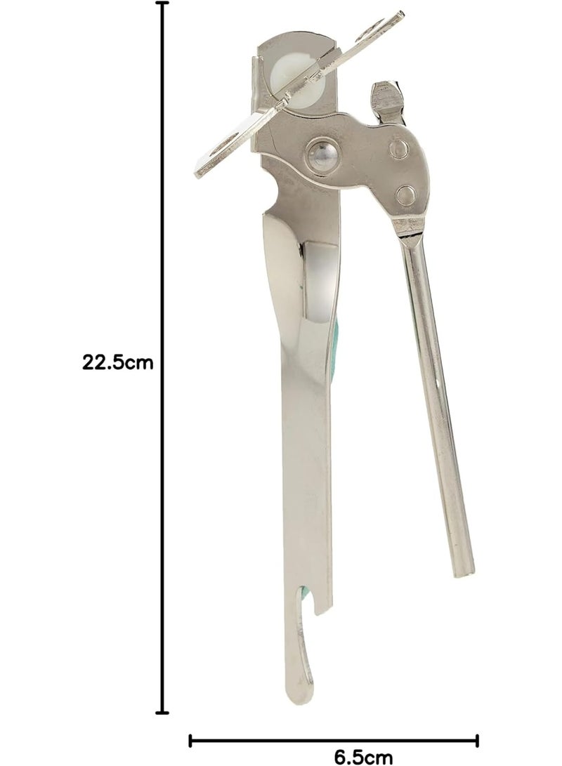Metaltex 2 In 1 Can Opener With Cap Lifter Durable Nickel Plated Metal - Image 3