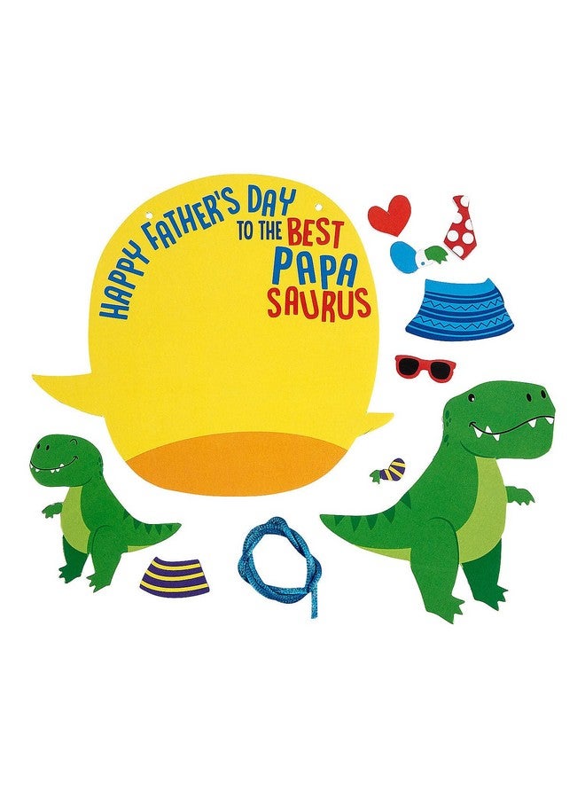 Fun Express Happy Father’s Day Papasaurus Sign Craft Kit, Makes 12 - Image 2
