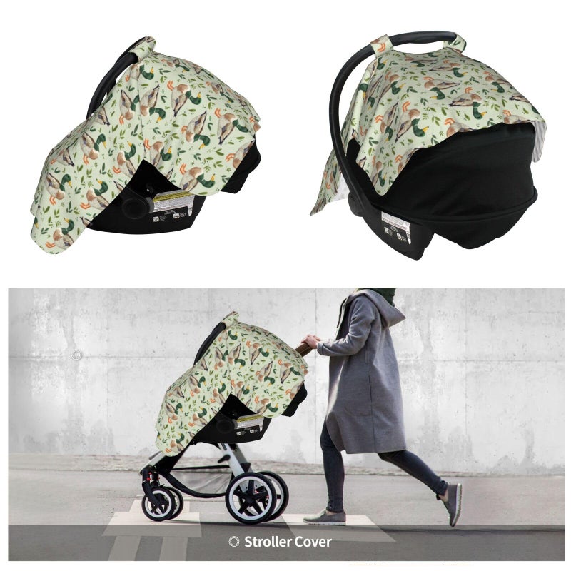 Muishi Cute Mallard Duck Baby Car Seat Canopy Nursing Cover for Newborn Car Seat Breastfeeding Covers Blanket Newborn Shower Gift - Image 4