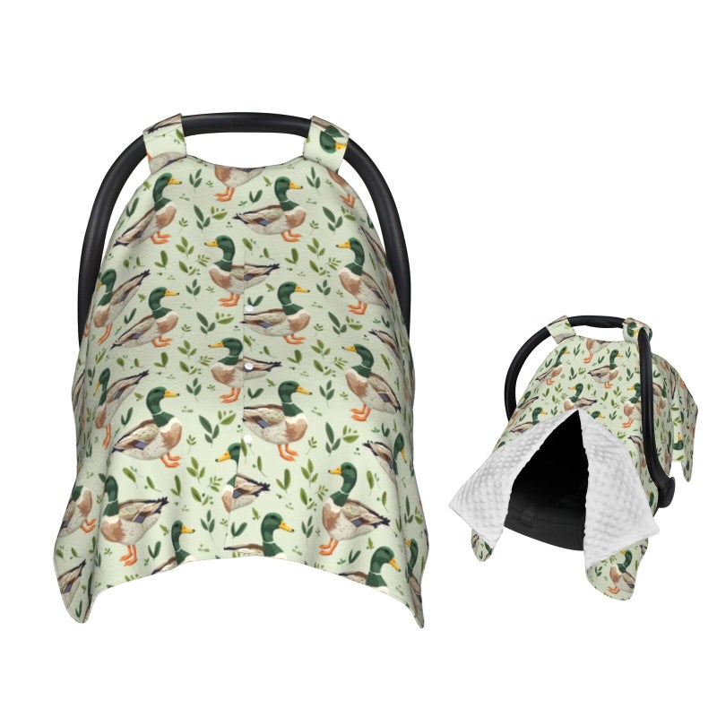 Muishi Cute Mallard Duck Baby Car Seat Canopy Nursing Cover for Newborn Car Seat Breastfeeding Covers Blanket Newborn Shower Gift - Image 1