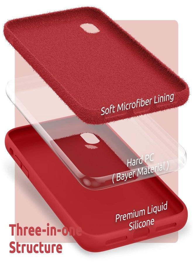 SURPHY Compatible with iPhone XR Case, Thickened Liquid Silicone Phone Case (with Microfiber Lining) for iPhone XR 6.1 inches, Red - Image 5