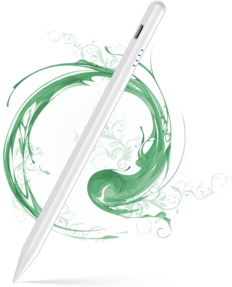 CMARS Stylus Pen, Digital and Smart for Touch Screens, Compatible with iPhone/Samsung A9+/Huawei/Lenovo M10/Android Smartphone & Tablet, Magnetic Pen, Rechargeable Writing Pen - White - Image 1