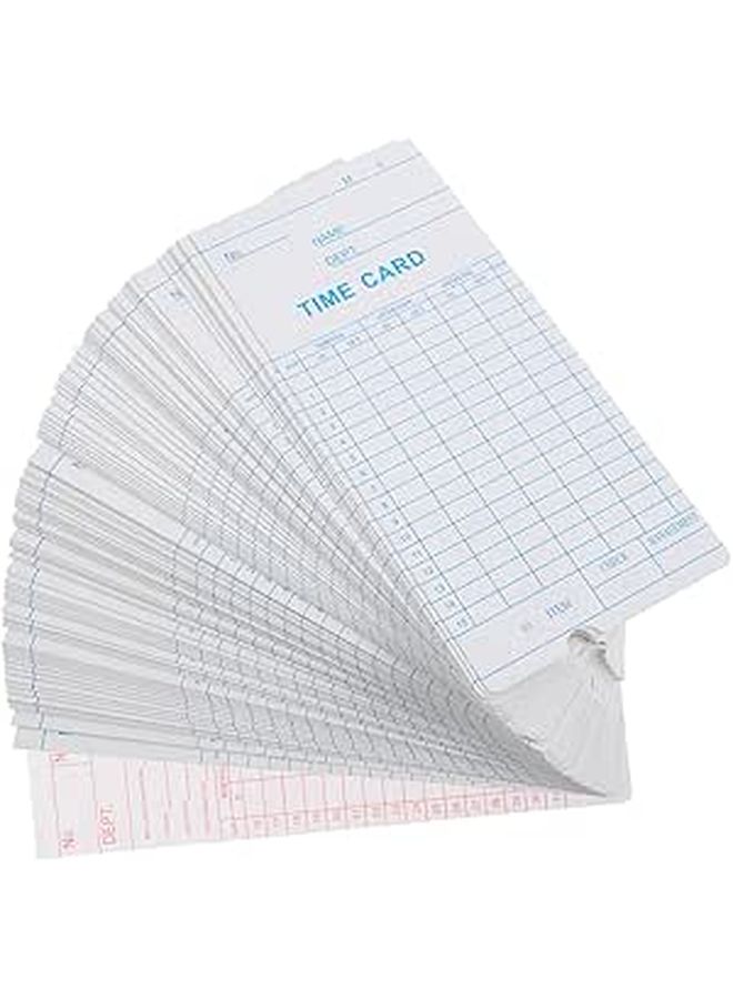 Artibetter 100pcs Weekly Daily Timecards Sturdy for Employee Tracking - Image 1