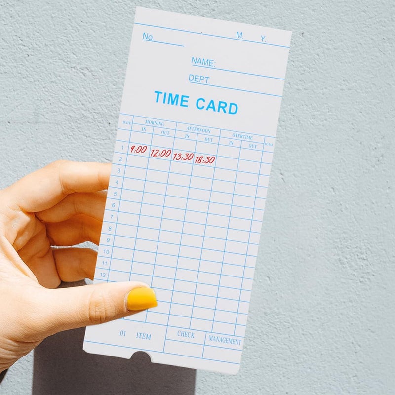 Artibetter 100pcs Weekly Daily Timecards Sturdy for Employee Tracking - Image 5