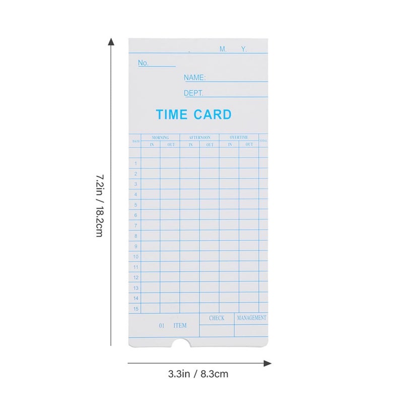 Artibetter 100pcs Weekly Daily Timecards Sturdy for Employee Tracking - Image 3