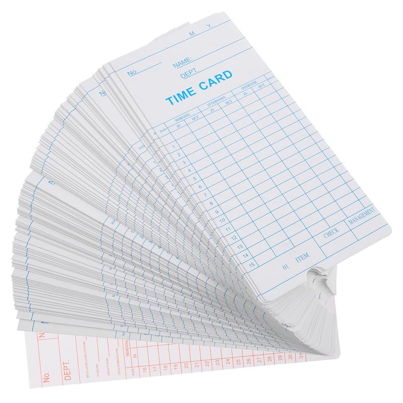 Artibetter 100pcs Weekly Daily Timecards Sturdy for Employee Tracking - Image 2