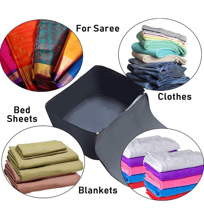 Newerabysanchi 1 Pack Nylon Big Underbed Moisture Proof Storage Bag54 x 46 x 28 cm Black Rectangular  - Image 5
