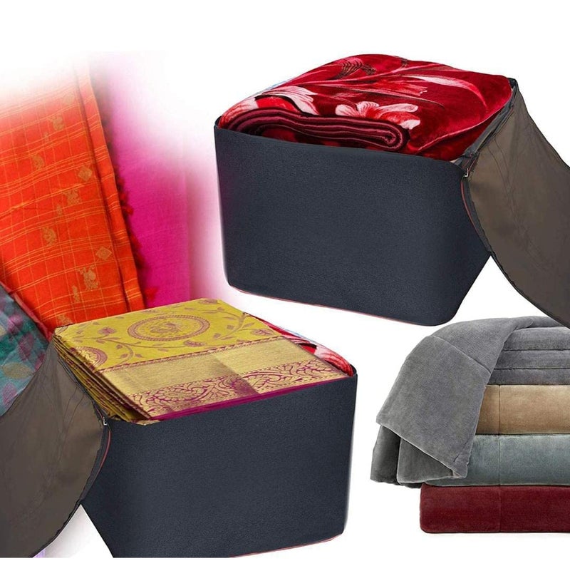Newerabysanchi 1 Pack Nylon Big Underbed Moisture Proof Storage Bag54 x 46 x 28 cm Black Rectangular  - Image 3