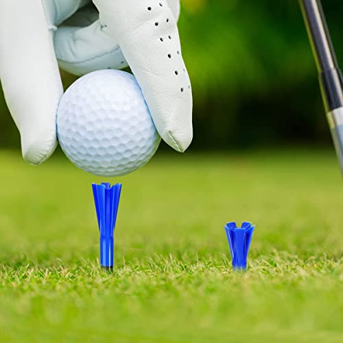 PinbWD Plastic Tees 120 Pack,3-1/4 INCH Unbreakable Long Blue Tees with 20 Short Golf Tee Bulk,Low Friction and Resistance - Image 2