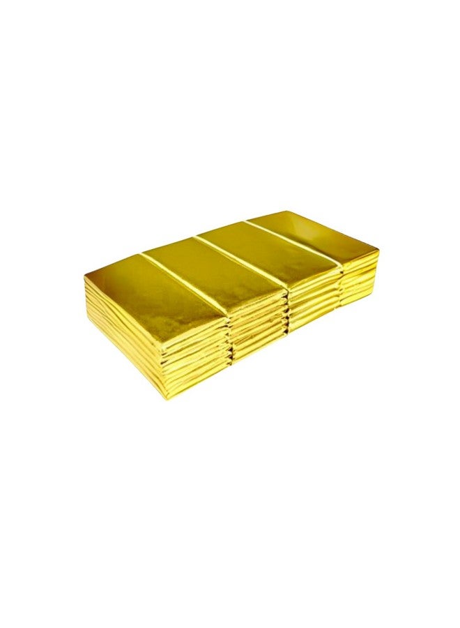 Foilman Foil Wrapper - Pack of 100 Candy Bar Wrappers with Thick Paper Backing - Folds and Wraps Well - Best for Wrapping 1.55Oz Candies/Chocolate Bars/Gifts - Size 6" X 7.5" (Gold)  - Image 5