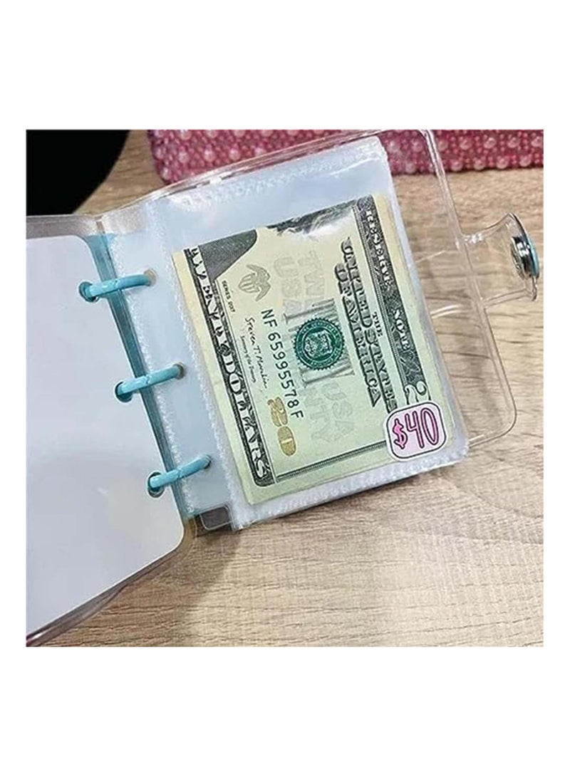 مجلد تحدي الادخار 1000 مع مظاريف، دفتر ميزانية، نظام نقدي لأهداف، هدية مثالية لإدارة الأموال (عبوة واحدة) - Image 4