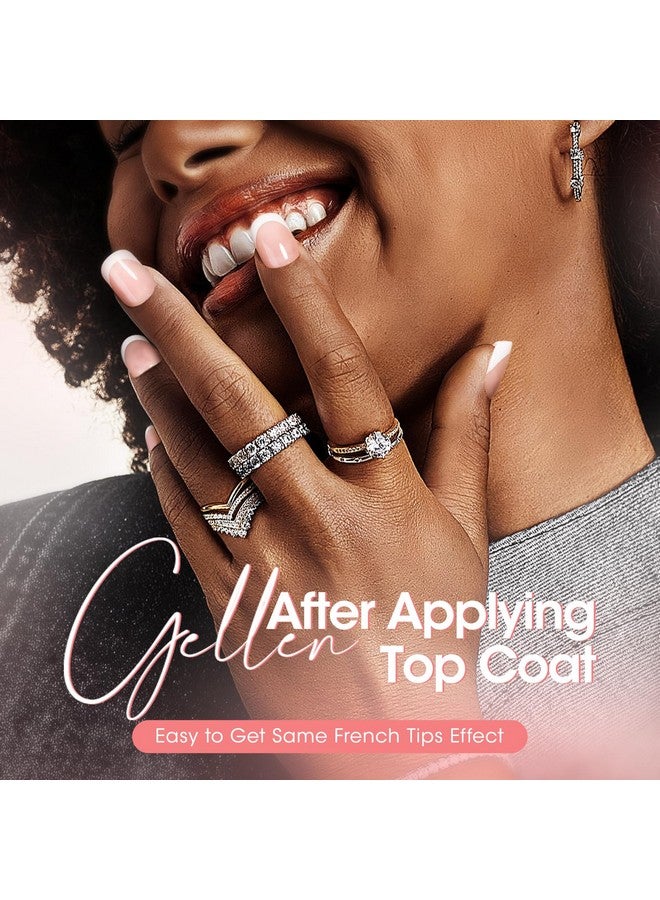 Gellen Short French Tip Press On Nails - Square Gel Nail Tips Press On Nails Short, No Fade Out Acrylic Fake Nails, 150Pcs Seamless Fit Glue One Nails, Classic White - Image 3