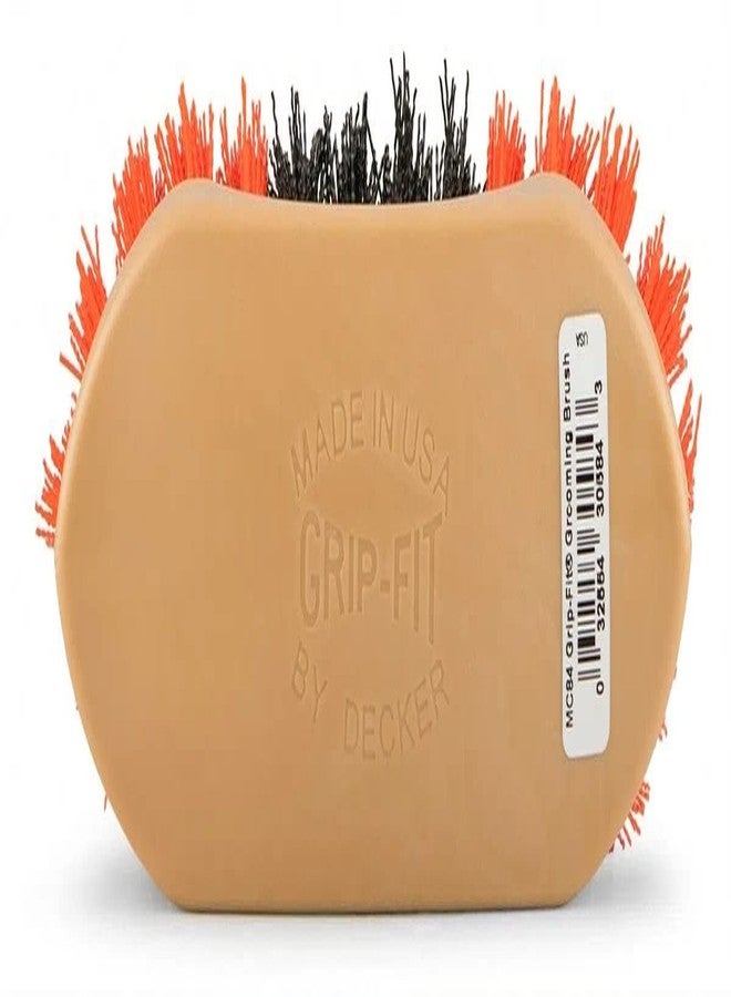 Decker "Wild Things" Horse Grooming Brushes | Orange/Black/Orange - Image 3