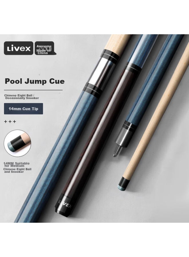 Livex Livex Pool Cue, Chalk Ball Cue, Jump Cue, Specialized Billiard Cue, Black Eight 8-ball Cue, Small Steel Cannon Cue, Three-section Detachable Cue - Image 1