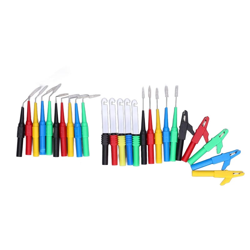 Aramox Highly Practical Banana Plug Test Leads Kit Good Conductivity 90° 135° 180° Back Probes - for Car Diagnostics Testing - Image 2