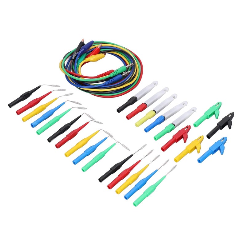 Aramox Highly Practical Banana Plug Test Leads Kit Good Conductivity 90° 135° 180° Back Probes - for Car Diagnostics Testing - Image 1