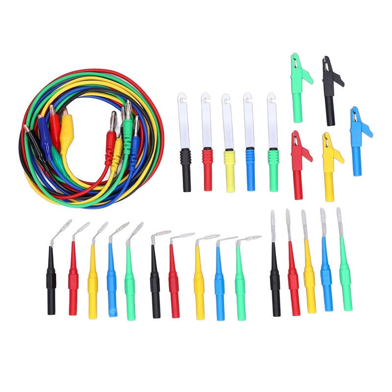 Aramox Highly Practical Banana Plug Test Leads Kit Good Conductivity 90° 135° 180° Back Probes - for Car Diagnostics Testing - Image 3