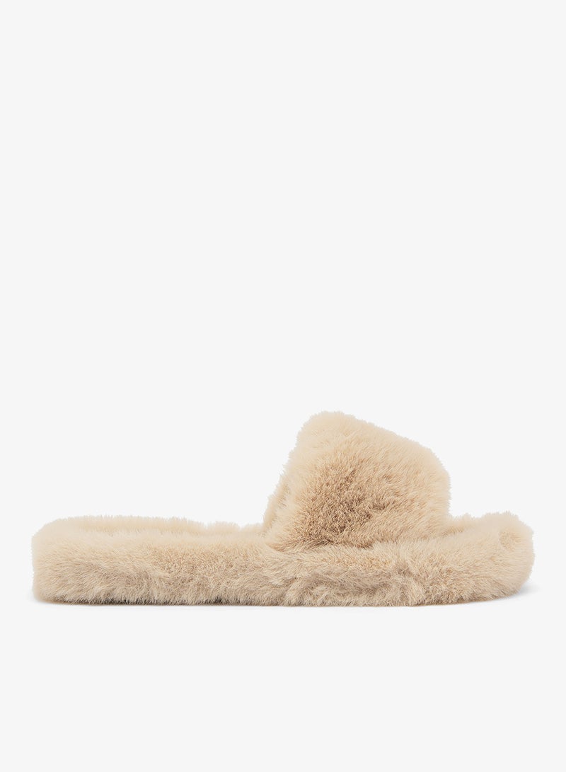 جينجر شبشب غرفة نوم فرو صناعي مريح - Image 1