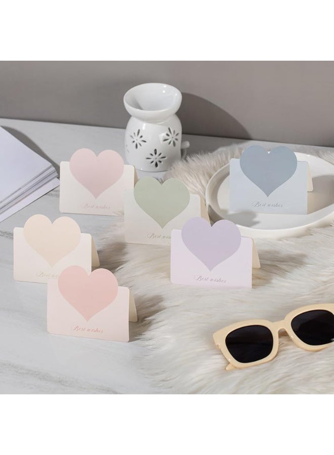 VIUAUAX 36 قطعة بطاقات تهنئة ملونة قابلة للطي على شكل قلب حب، بطاقات تهنئة ملونة رومانسية على شكل قلب فارغة، بطاقة تهنئة بالزهور، بطاقة تهنئة بالزهور، بطاقة تهنئة بأعياد الميلاد، بطاقات شكرًا بطاقات تهنئة بالأعياد لجميع أنواع بطاقات التهنئة - Image 3