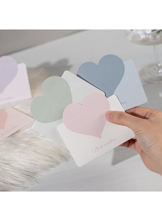 VIUAUAX 36 قطعة بطاقات تهنئة ملونة قابلة للطي على شكل قلب حب، بطاقات تهنئة ملونة رومانسية على شكل قلب فارغة، بطاقة تهنئة بالزهور، بطاقة تهنئة بالزهور، بطاقة تهنئة بأعياد الميلاد، بطاقات شكرًا بطاقات تهنئة بالأعياد لجميع أنواع بطاقات التهنئة - Image 4