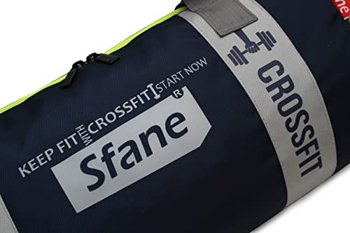 Sfane Gym Bags for Men with Separate Shoe Compartment Sports Gym Bags for Women Unisex Duffle Bags for Gym for Carry & Travel Adjustable Duffel Bags Sports Bag - Navy Blue & Grey. - Image 4