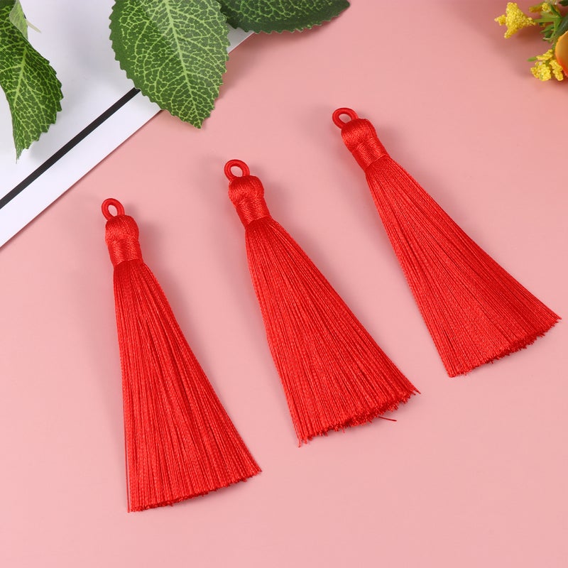 20 Pcs Tassel Accessories Straight Hanging Tassel Pendant Earrings Eardrop Supplies for DIY Keychain Jewelry Earrings - Image 4