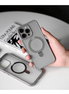 YoYoTech Matte Finish Magnetic iPhone 15 Pro Max Case Invisible Kickstand Stand [Compatible with MagSafe][14 FT Drop Protection] Non-Yellowing Shockproof Protective Slim Case Cover- Natural Titanium  - Image 3