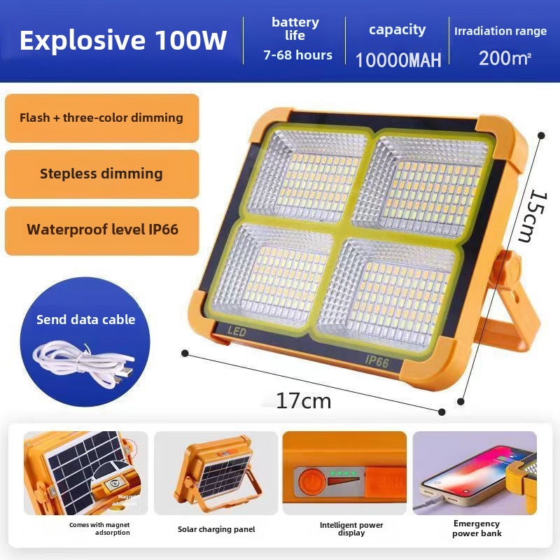 Solar Multifunction Emergency Lamp Orange trumpet 