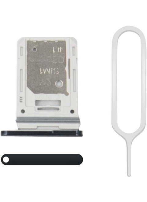 MMOBIEL Dual SIM Card Slot Tray Holder Replacement Compatible with Samsung Galaxy S21 FE 5G  64 inch  2022  Incl SIM Pin  Black