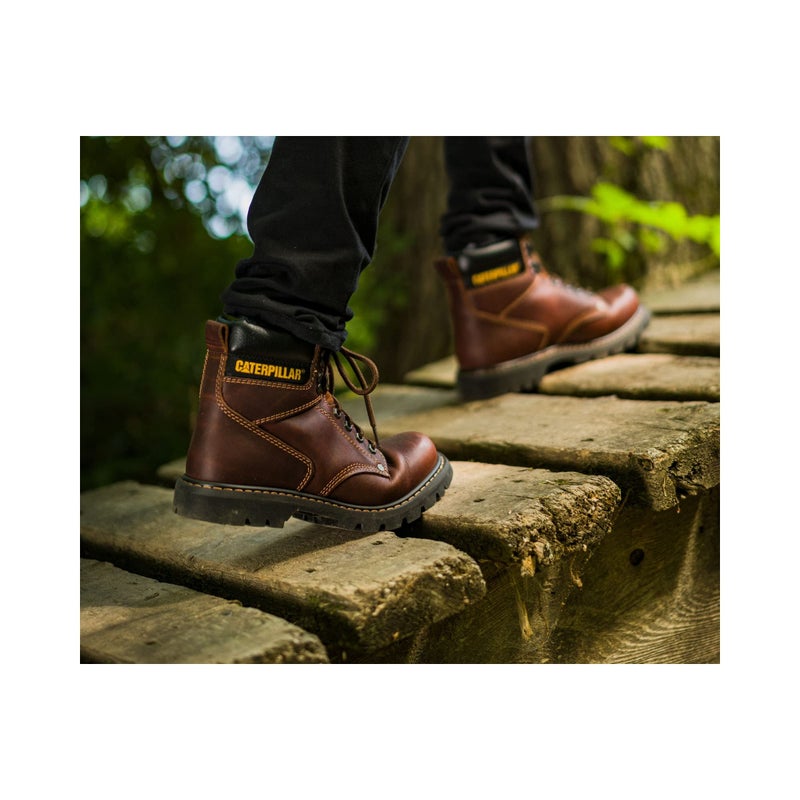 CAT Men's Second Shift Steel Toe Work Boot, Dark Brown, 9 - Image 2