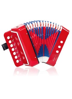 M MIAOYAN Button accordion, horse 10 key control children's accordion children's musical instrument beginners lightweight and environmentally friendly, educational children's accordion stage performance  - Image 1