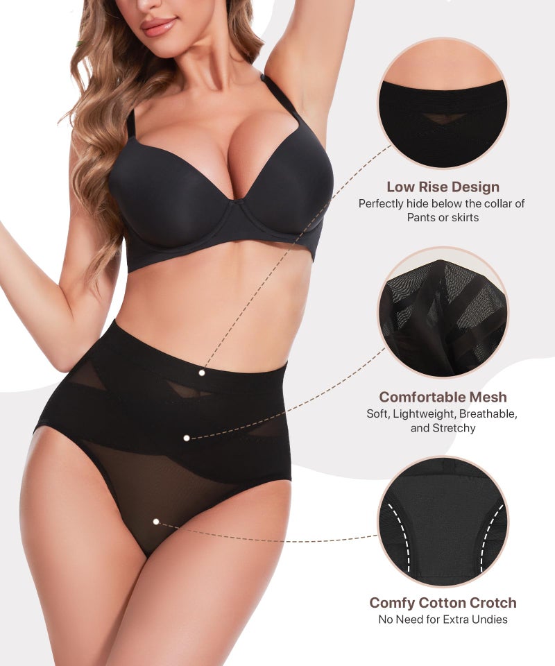 GYDEK Shapewear Tummy Control Panties-Lower Body Shaping Briefs Compression Underwear Low Rise Shapewear Girdle Panty for Women - Image 5