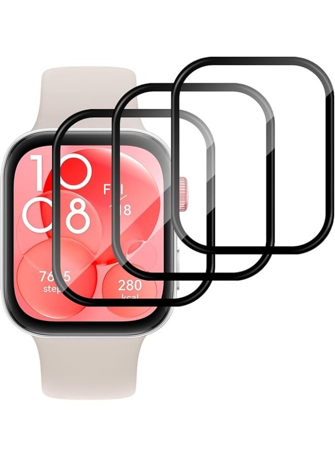 3 Pack PMMA 3D Screen Protector Compatible with Huawei Watch Fit 3, Anti-scratch Screen Protector For Huawei Watch Fit 3 (Clear) - Image 1