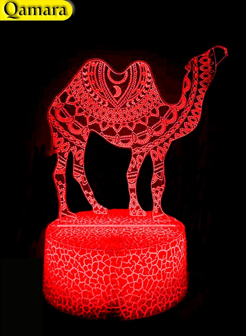 QAMARA LED night light, camel design, with a remote control, looks very beautiful at night. - Image 5