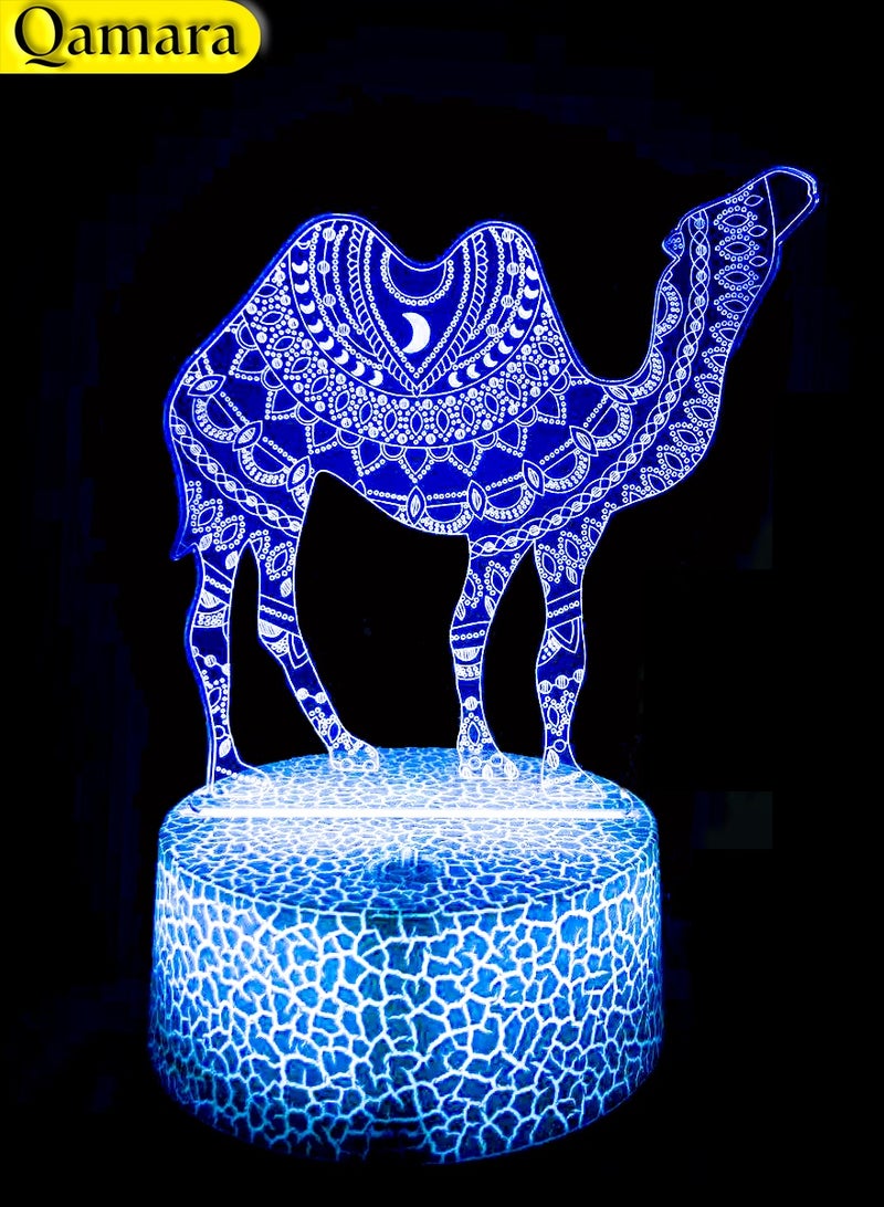 QAMARA LED night light, camel design, with a remote control, looks very beautiful at night. - Image 3